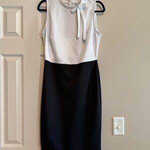 New York & Company Black and White Sleeveless Dress